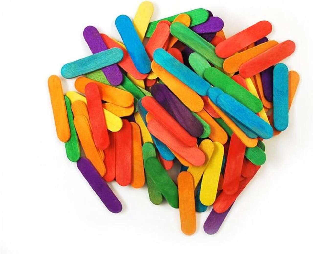 Listing Title: MINI COLOR WOOD CRAFT STICKS 2‑3/4" – 100‑Pack – Assorted Colors for Crafts, Classroom, DIY Projects